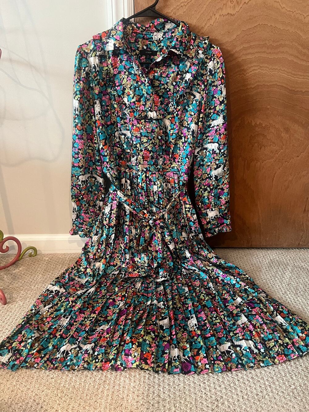 J. Crew Pleated Ram Dress